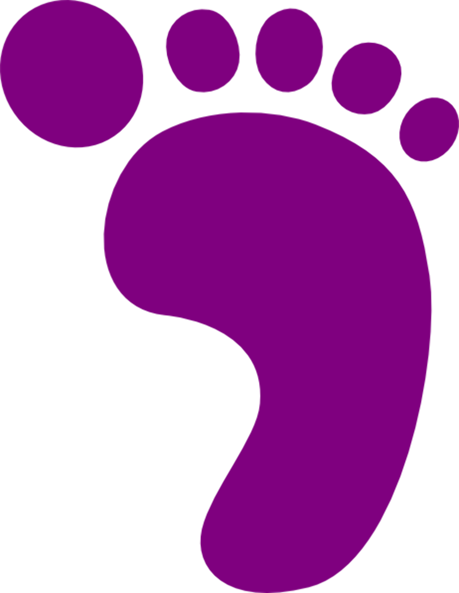 footprint clipart purple
