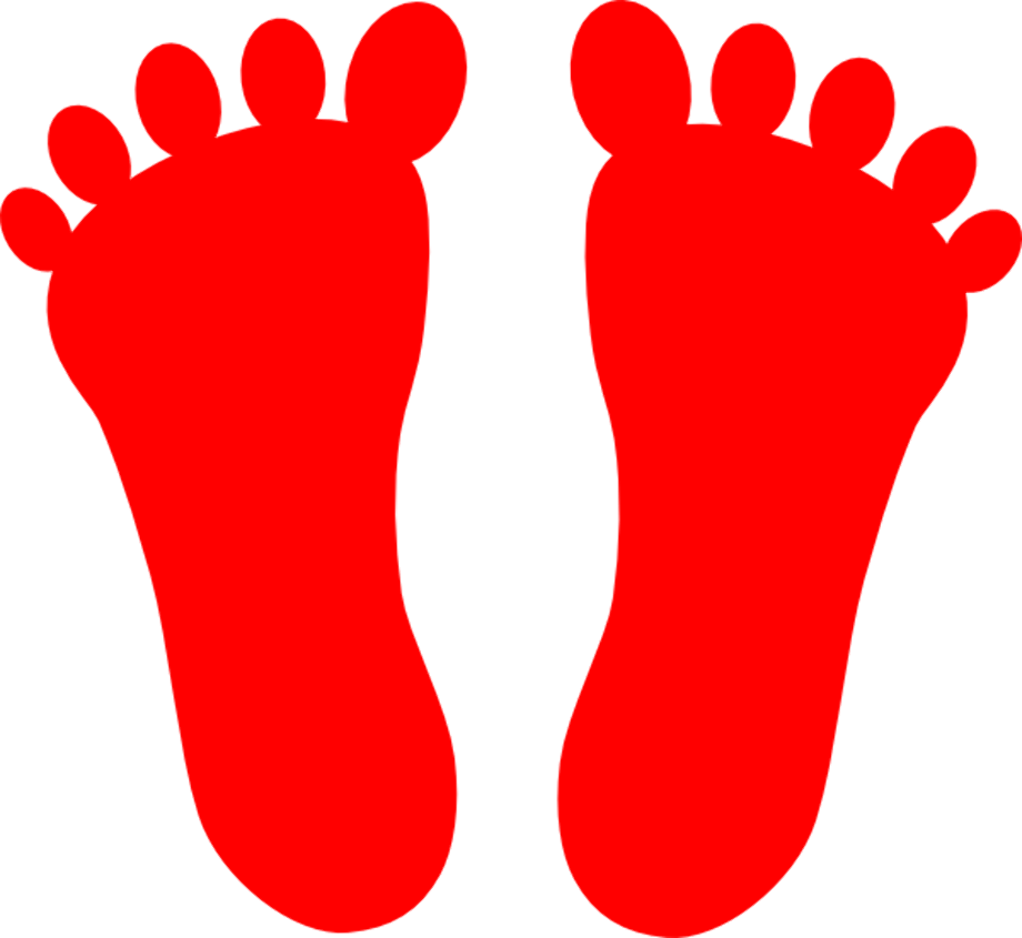 feet clipart colorful