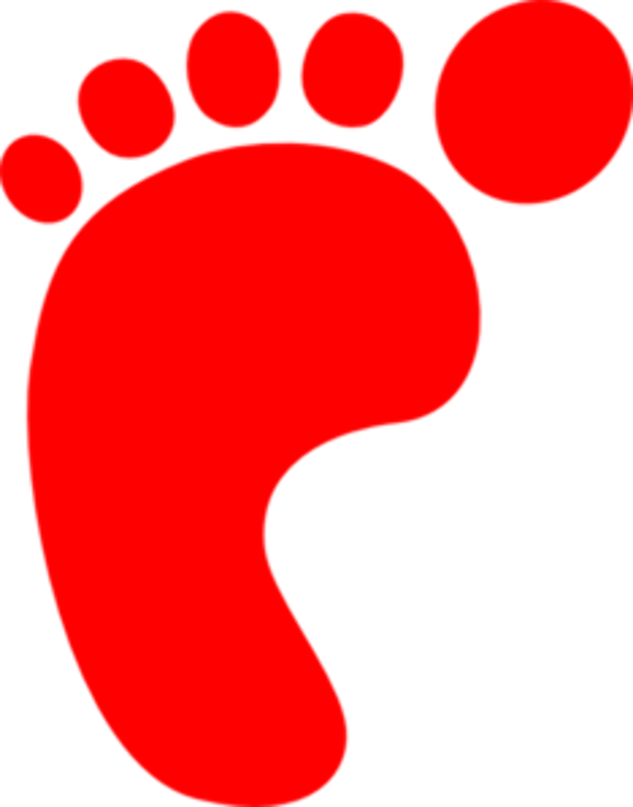 footprint clipart red