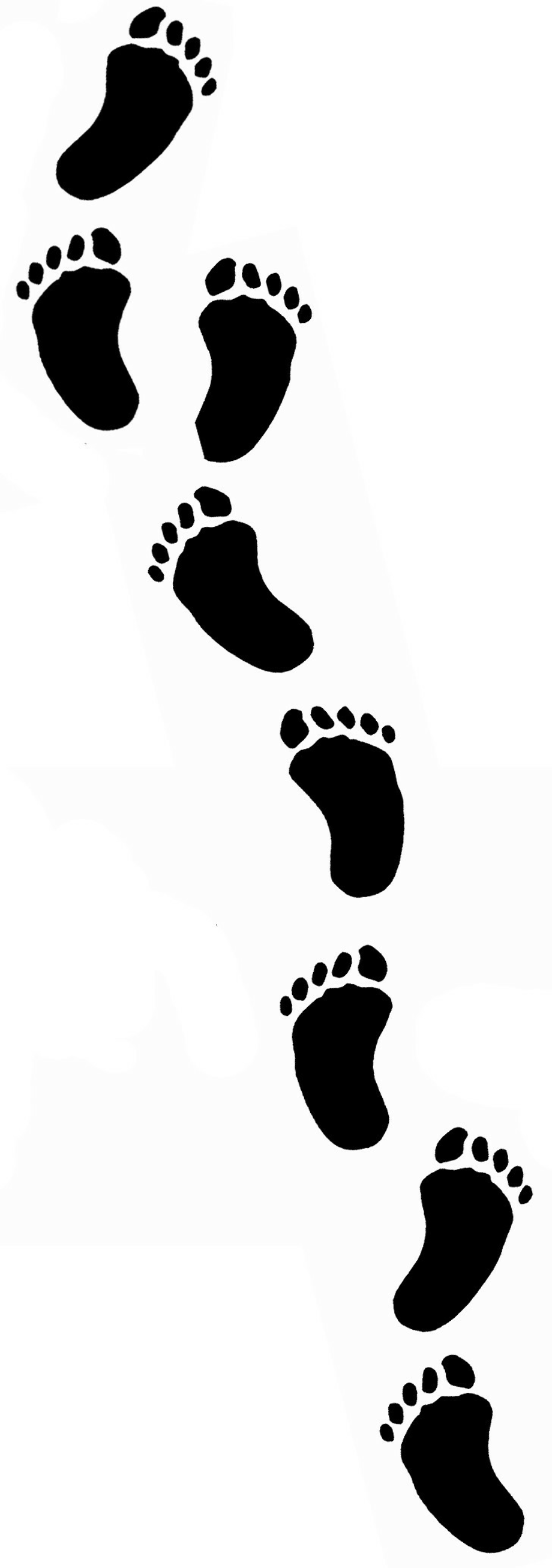 footprint clipart silhouette