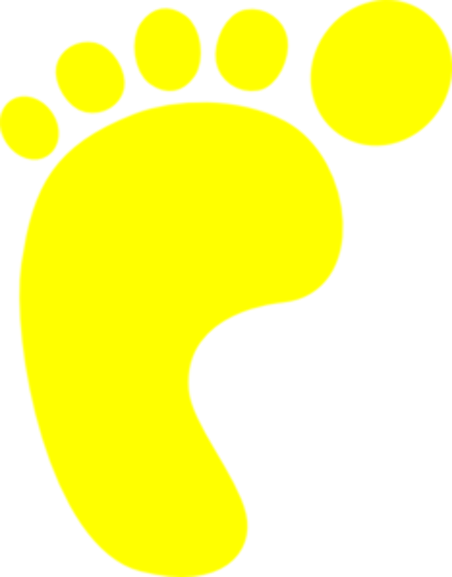 footprint clipart yellow