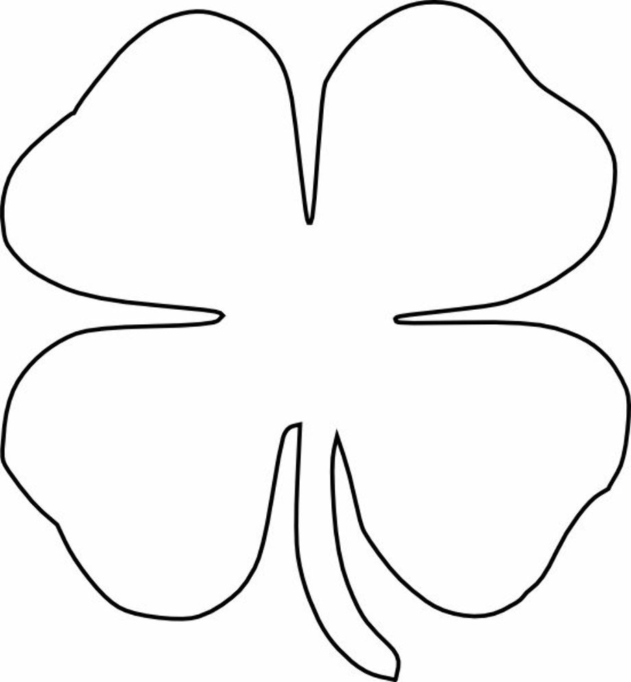 four leaf clover clipart drawing