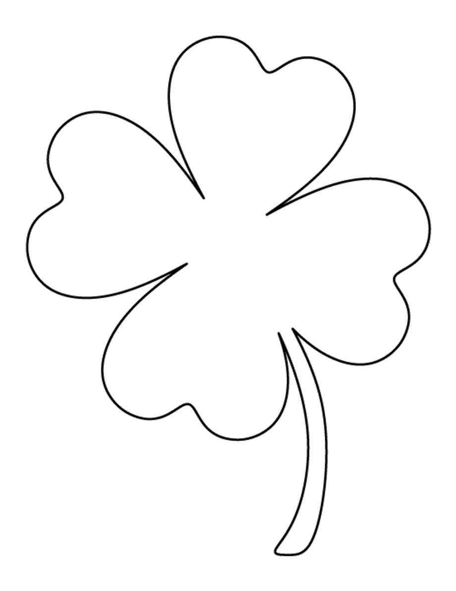 Download High Quality four leaf clover clipart template Transparent PNG