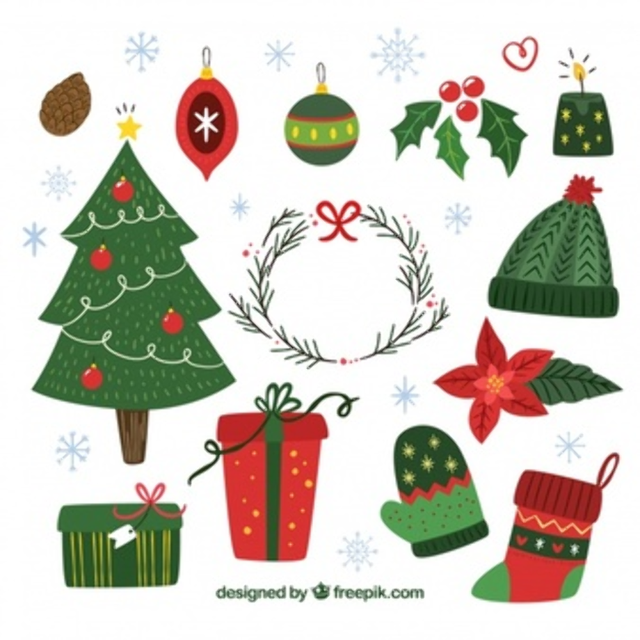 christmas clipart free vector