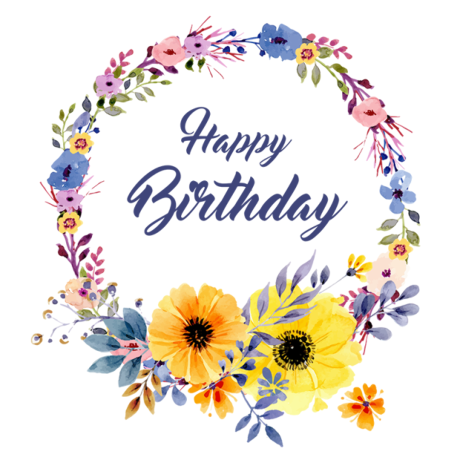 Download High Quality free happy birthday clipart floral Transparent ...