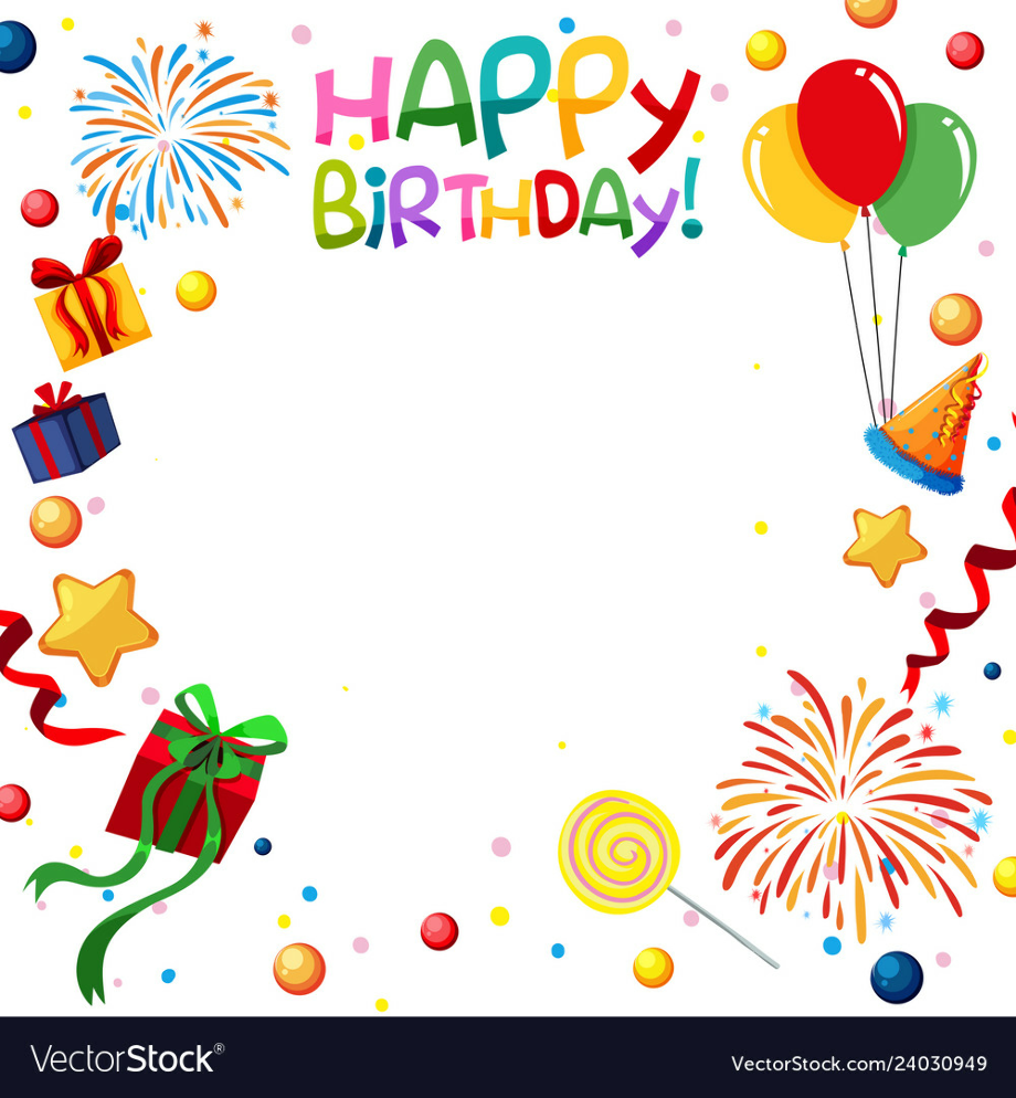 Download High Quality free happy birthday clipart template Transparent ...