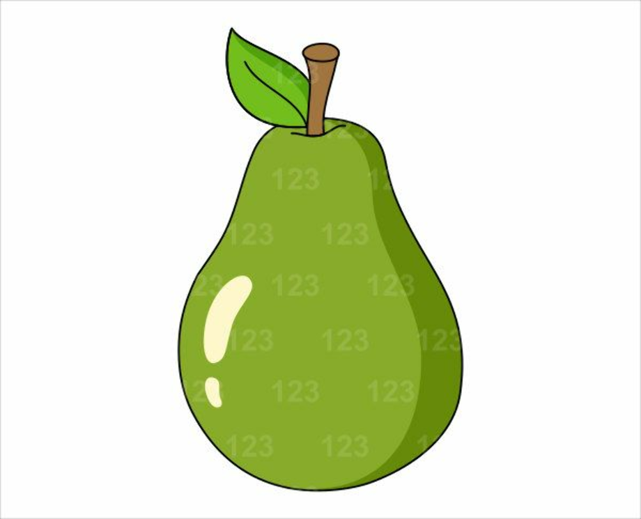 pear clipart green