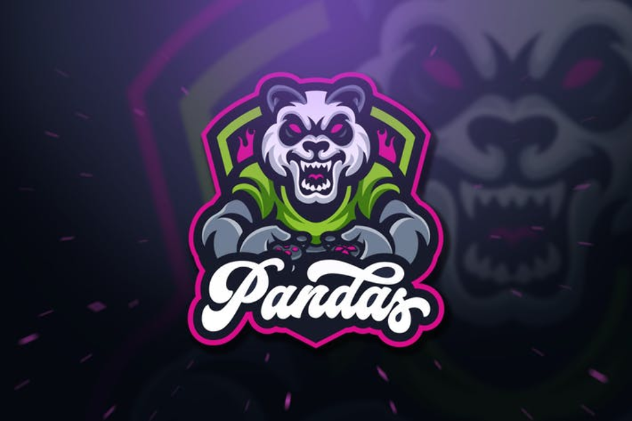 gamer logo panda