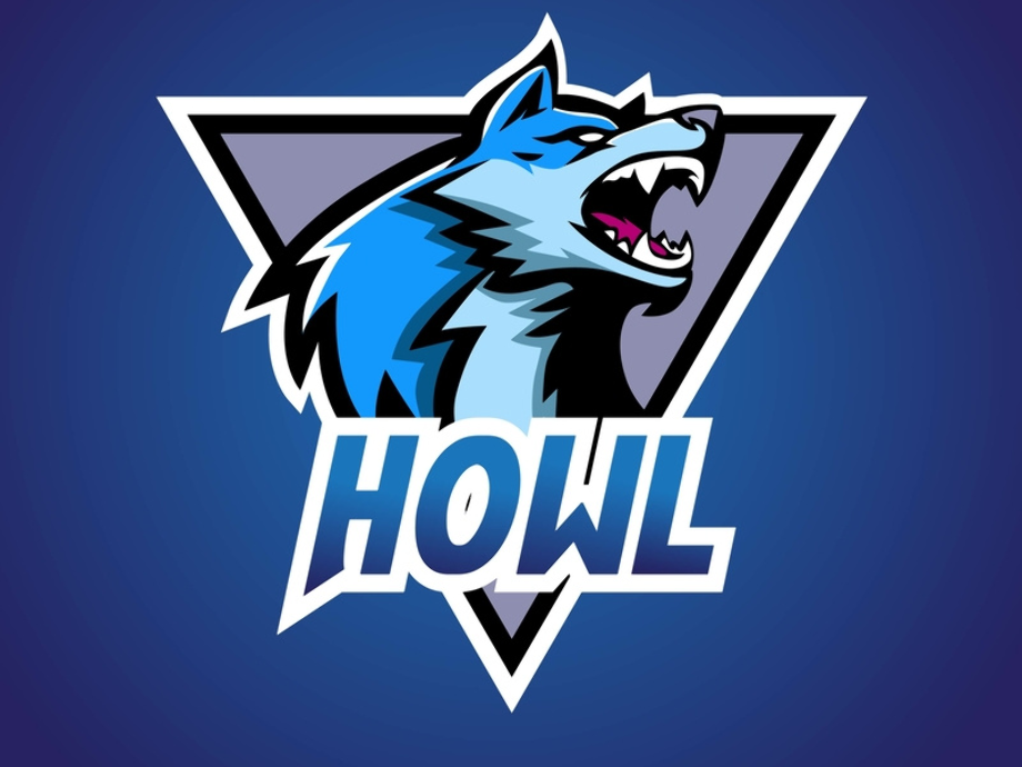 blue logo wolf