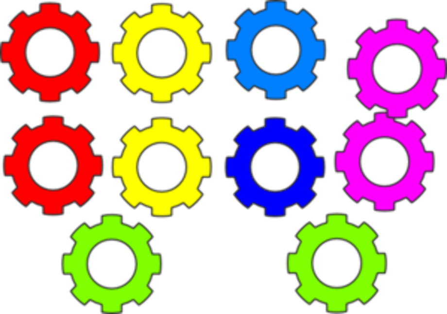 gears clipart colorful