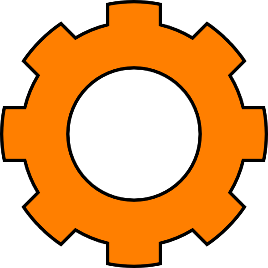 gears clipart orange