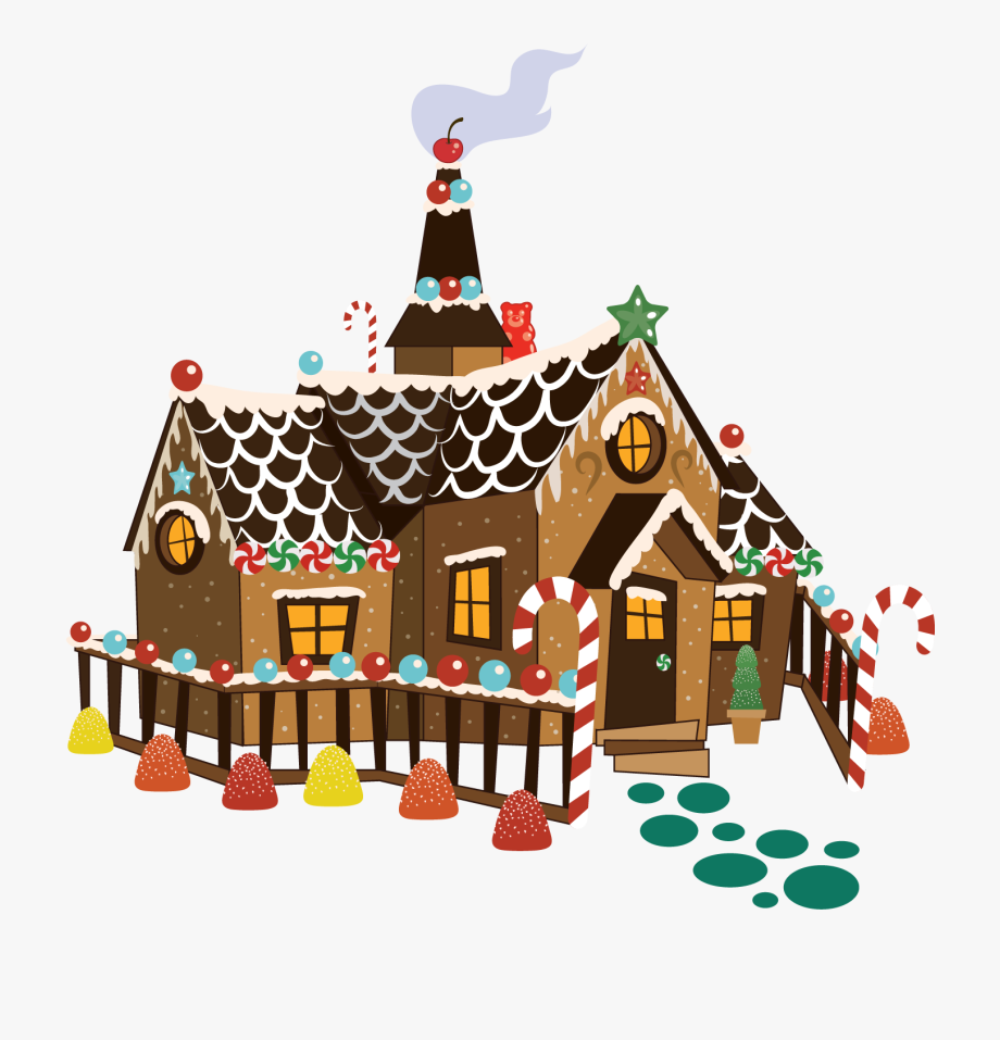 gingerbread house clipart vector