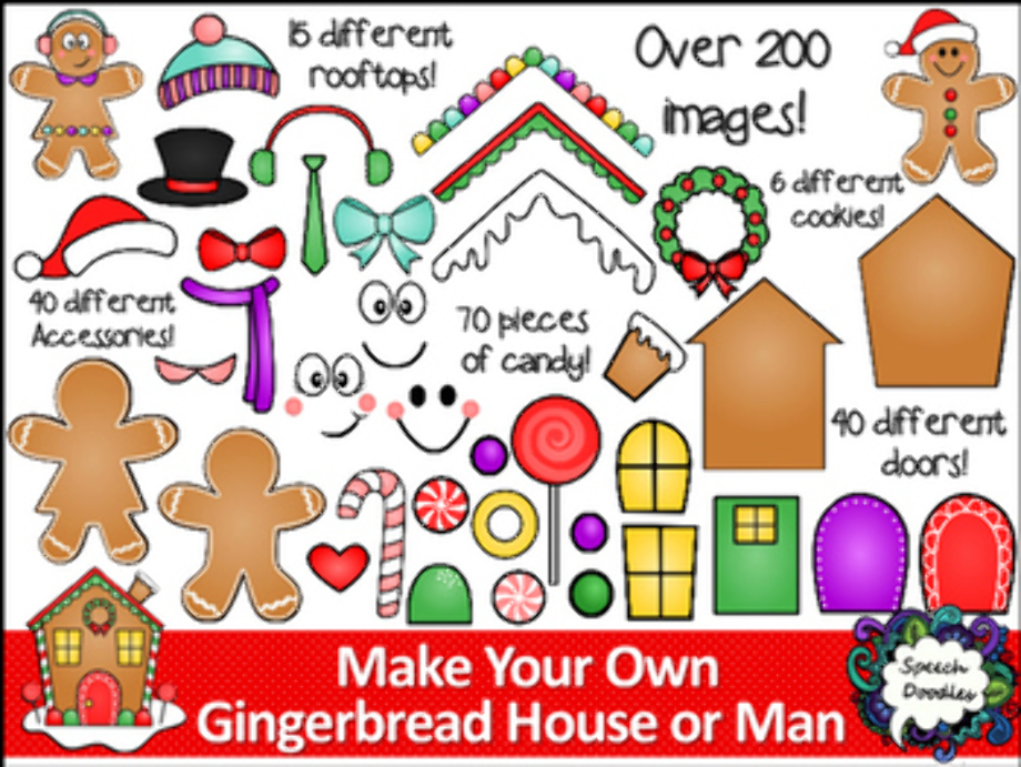 gingerbread house clipart printable