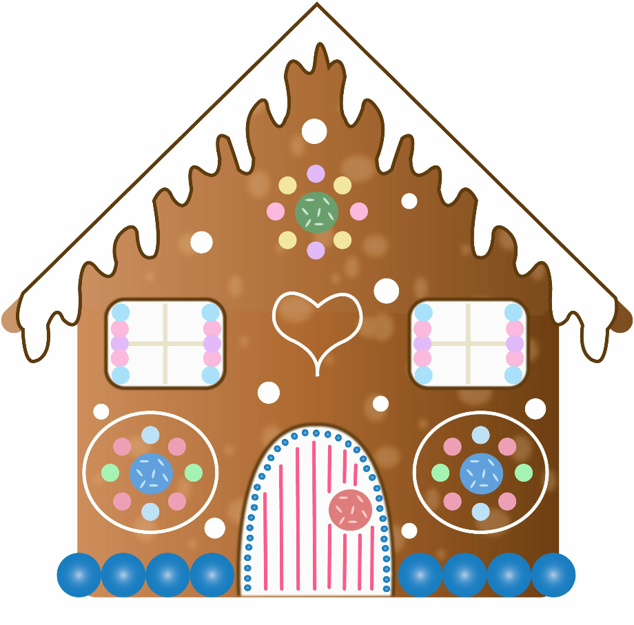 gingerbread house clipart cute