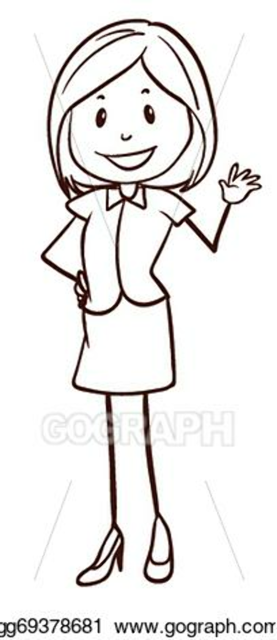 girl clipart simple