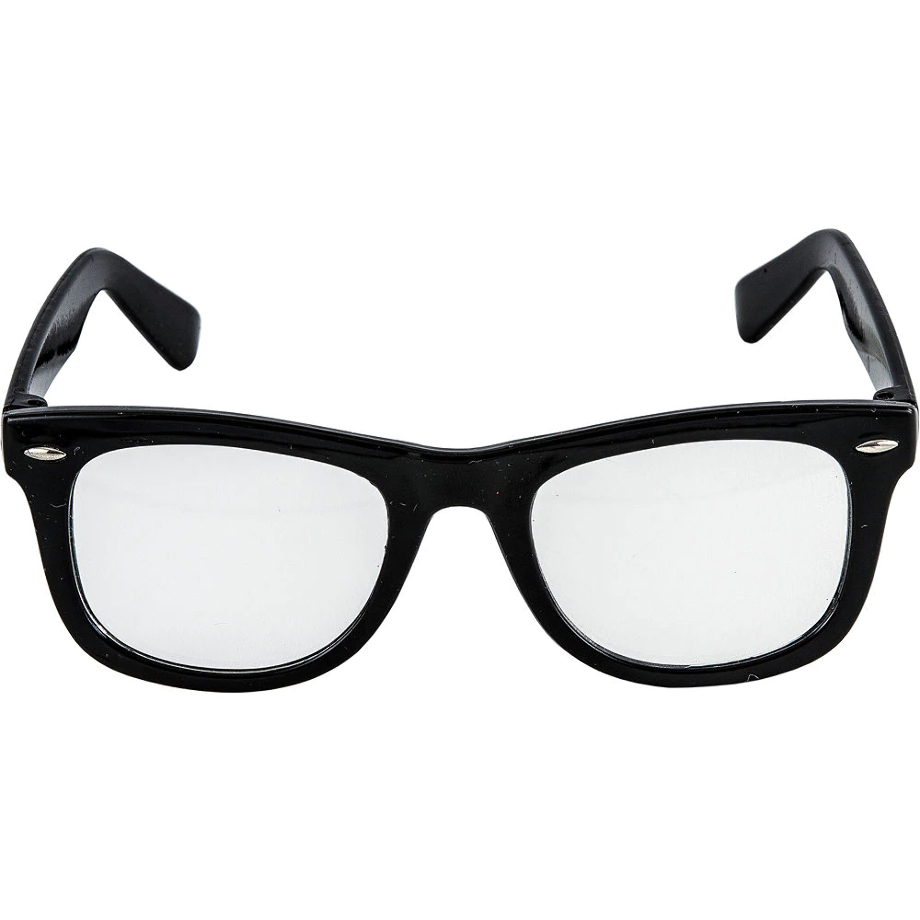 transparent glasses nerd