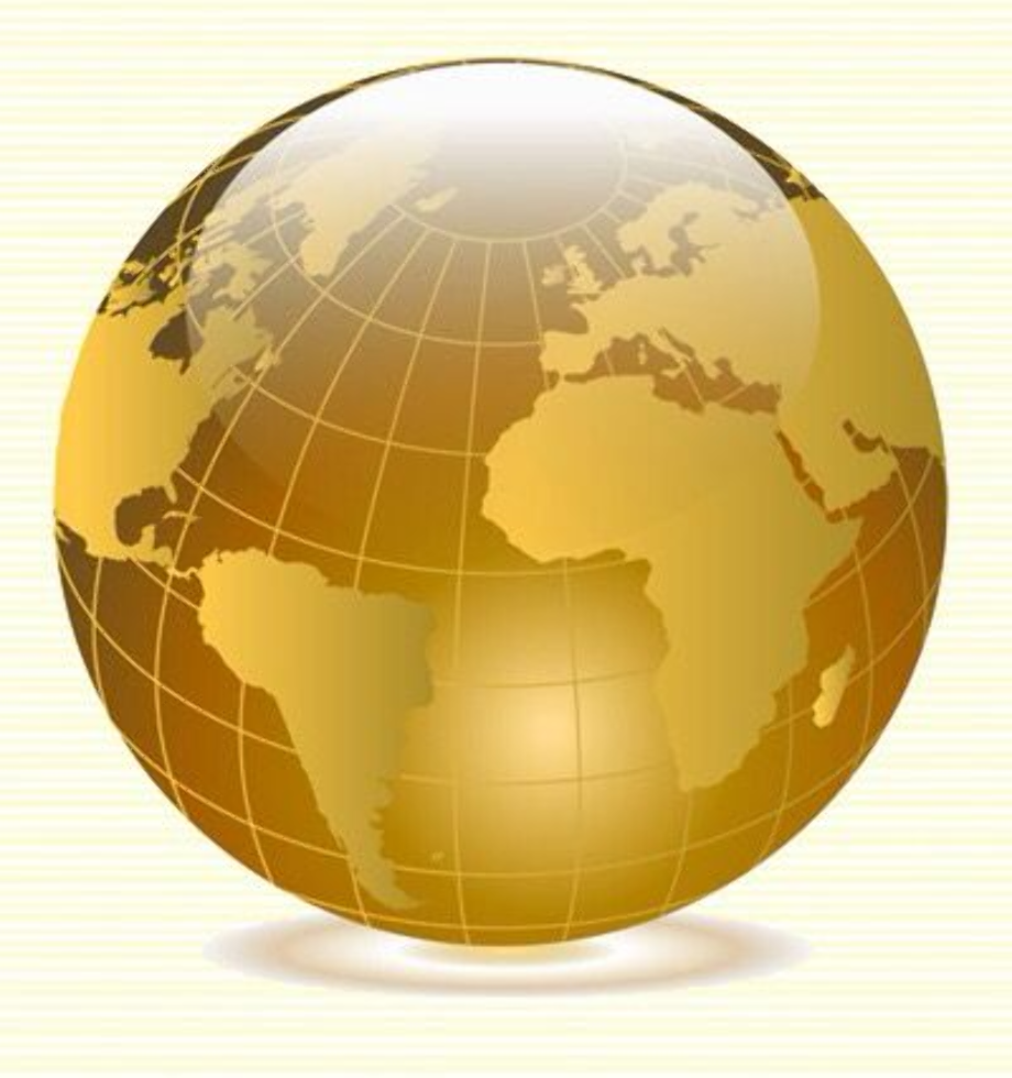 globe clipart gold