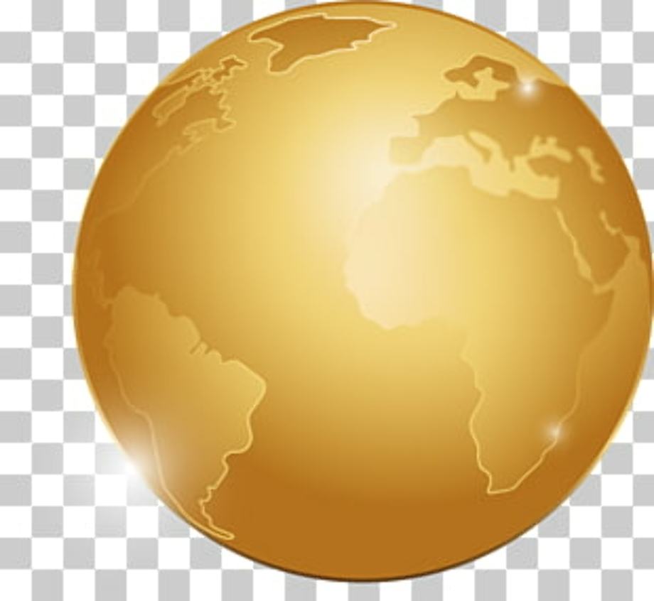 Download High Quality globe clipart gold Transparent PNG Images - Art ...