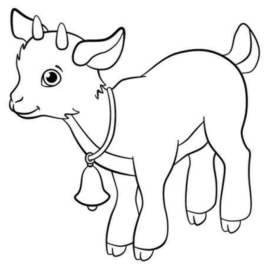 goat clipart black and white