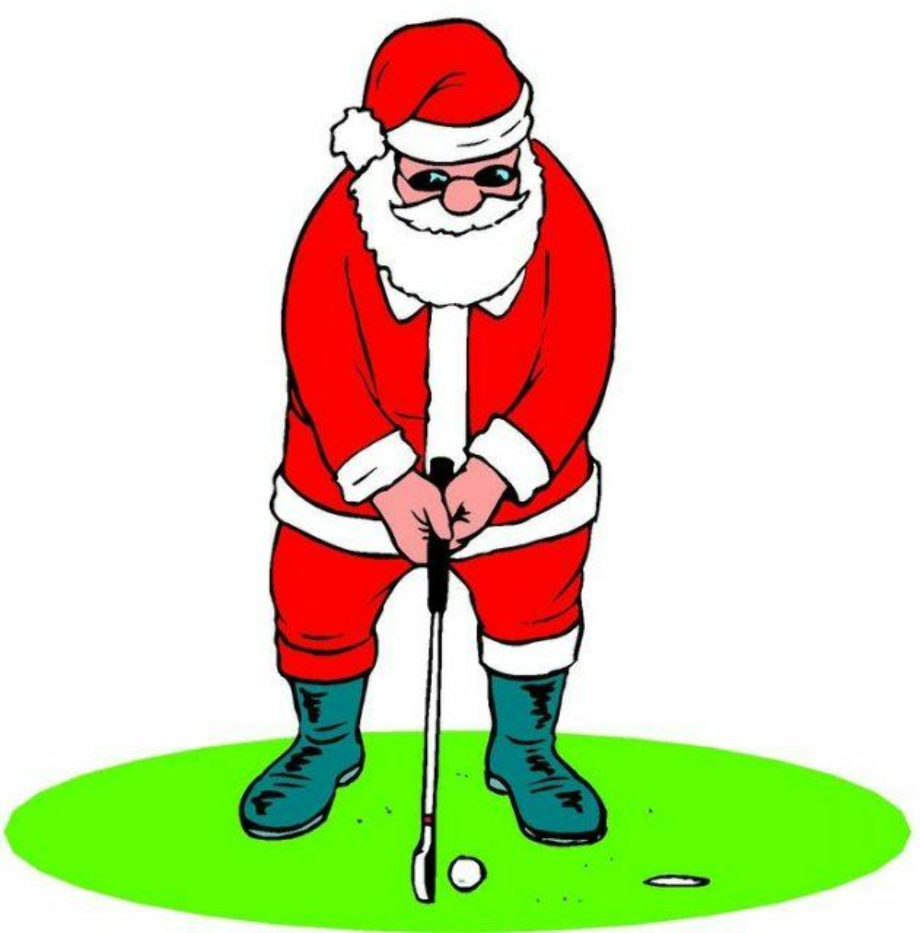 golf clipart christmas