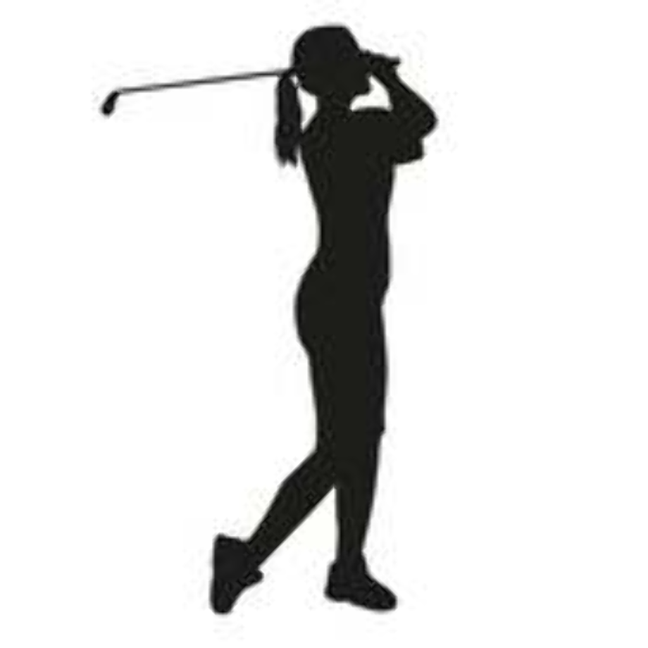 golf clipart lady