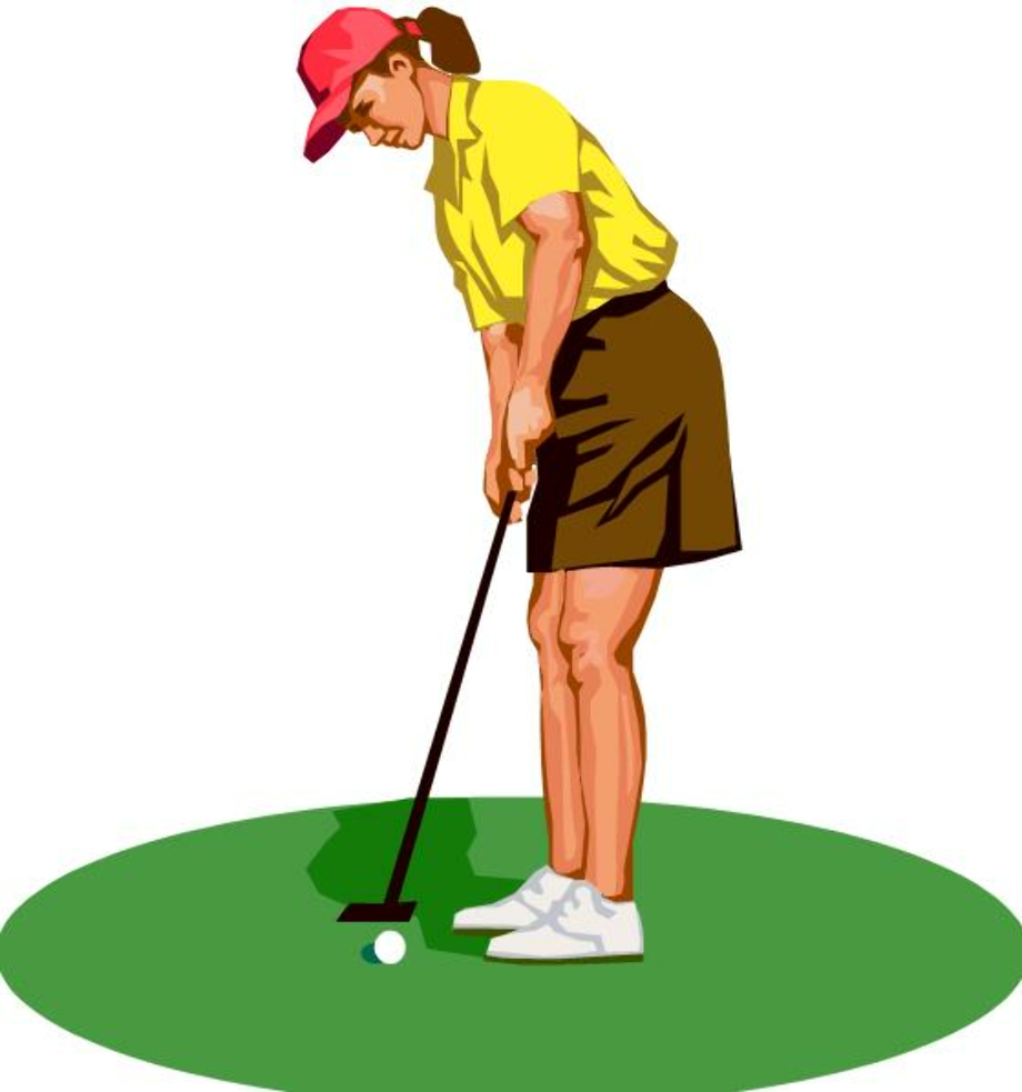 Golf clipart lady.