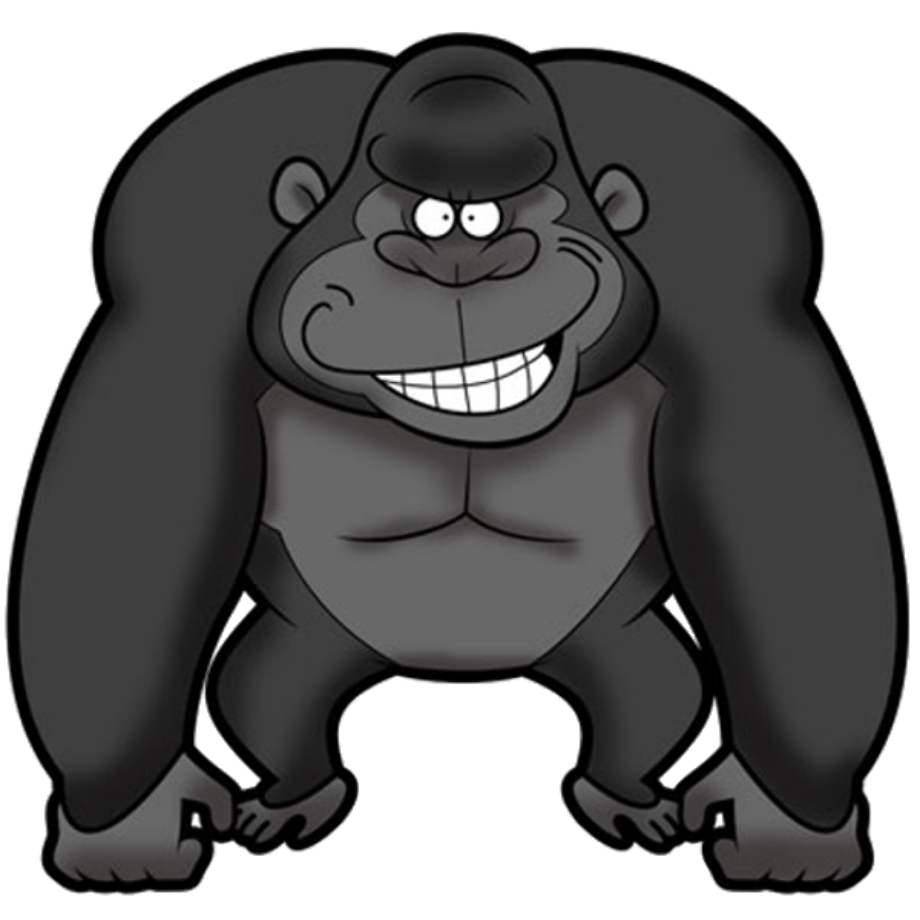 Easy cartoon gorilla - keykasl
