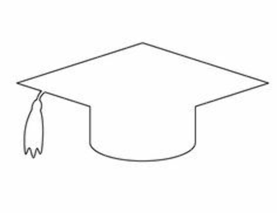 Download High Quality graduation cap clipart outline Transparent PNG
