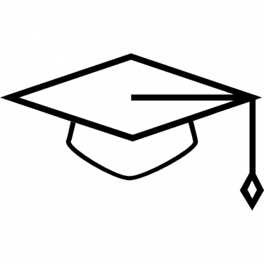 Graduation Cap Outline Svg 2132+ SVG File Cut Cricut Free SVG Home