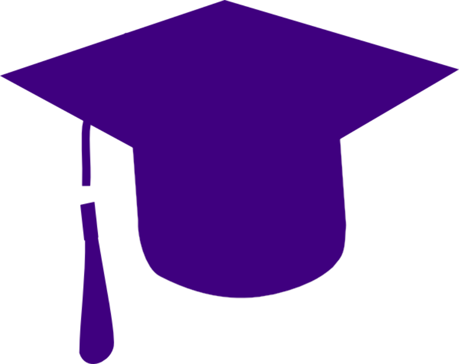 graduation cap clipart purple