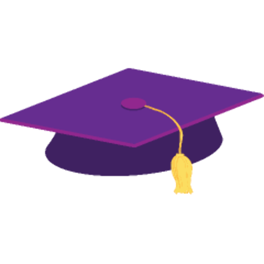 Purple And Gold Graduation Cap Clip Art