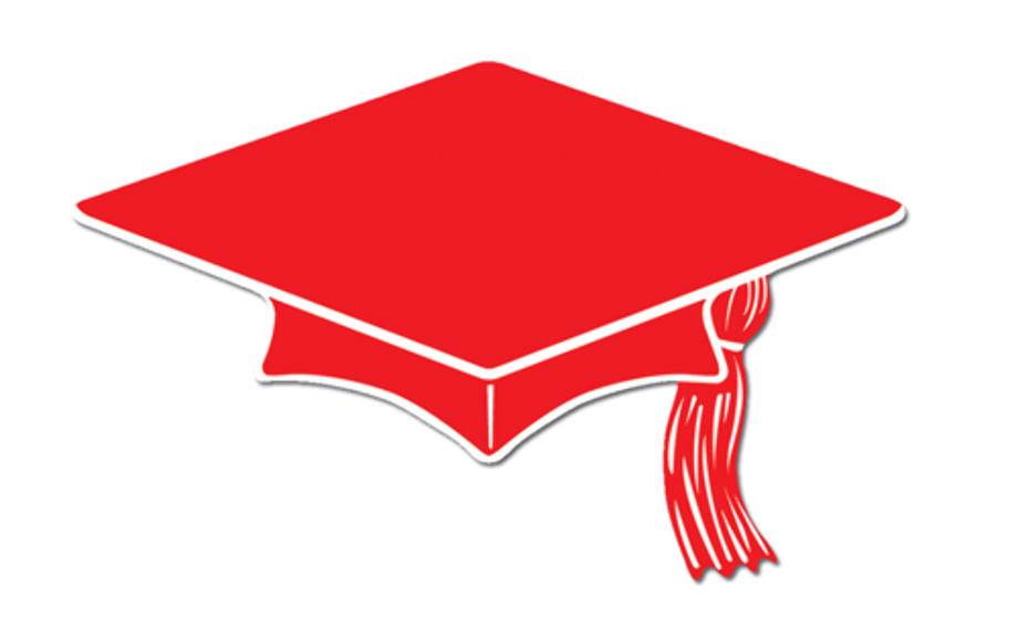 graduation hat clipart red