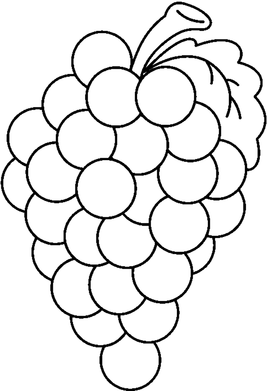grape clipart coloring