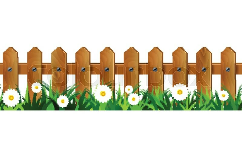 fence clipart flower