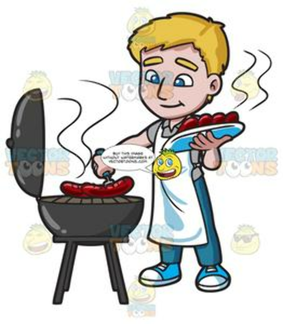 hot dog clipart grill