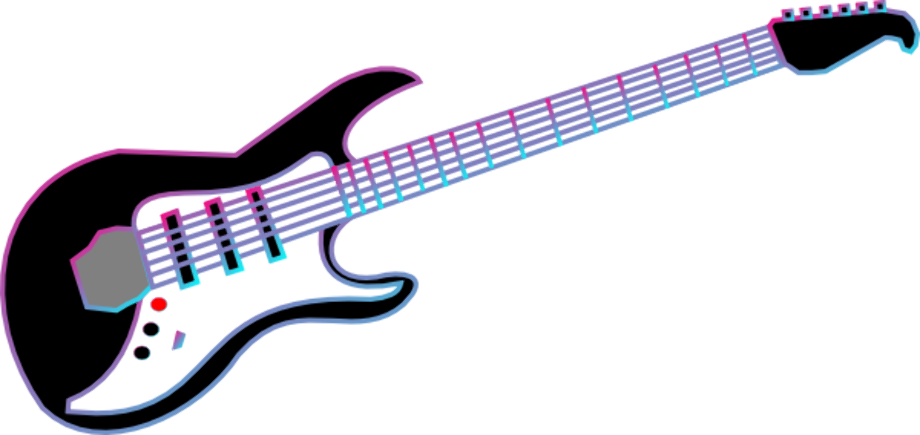 guitar clipart purple