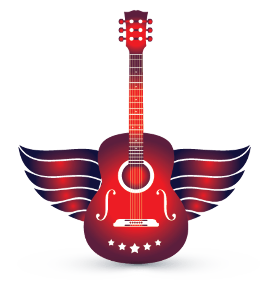 guitar logo red