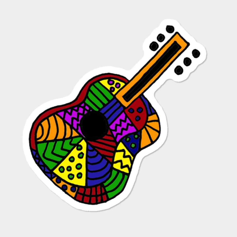 guitar logo colorful