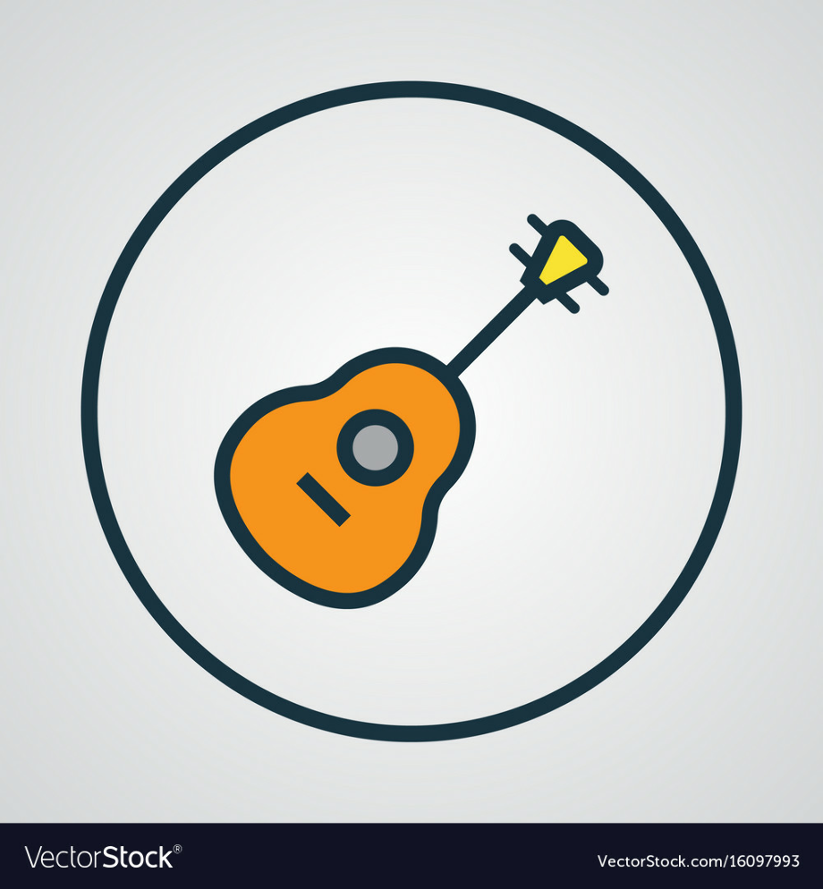 Guitar logo outline