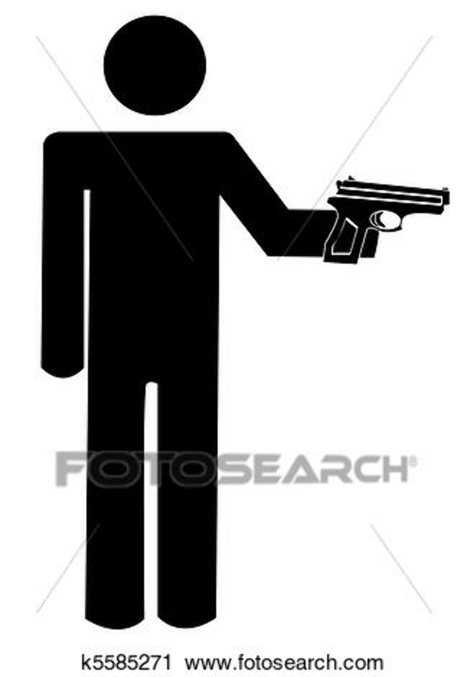 Gun clipart hand. Rifle holding free on