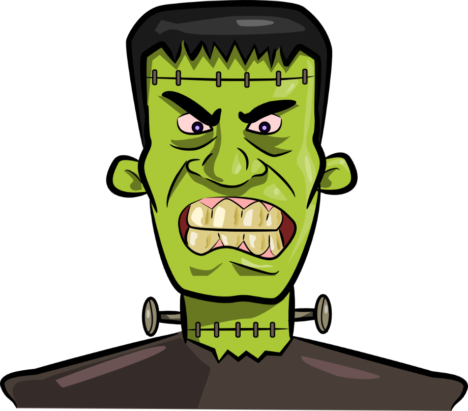 Halloween Frankenstein Cartoon.
