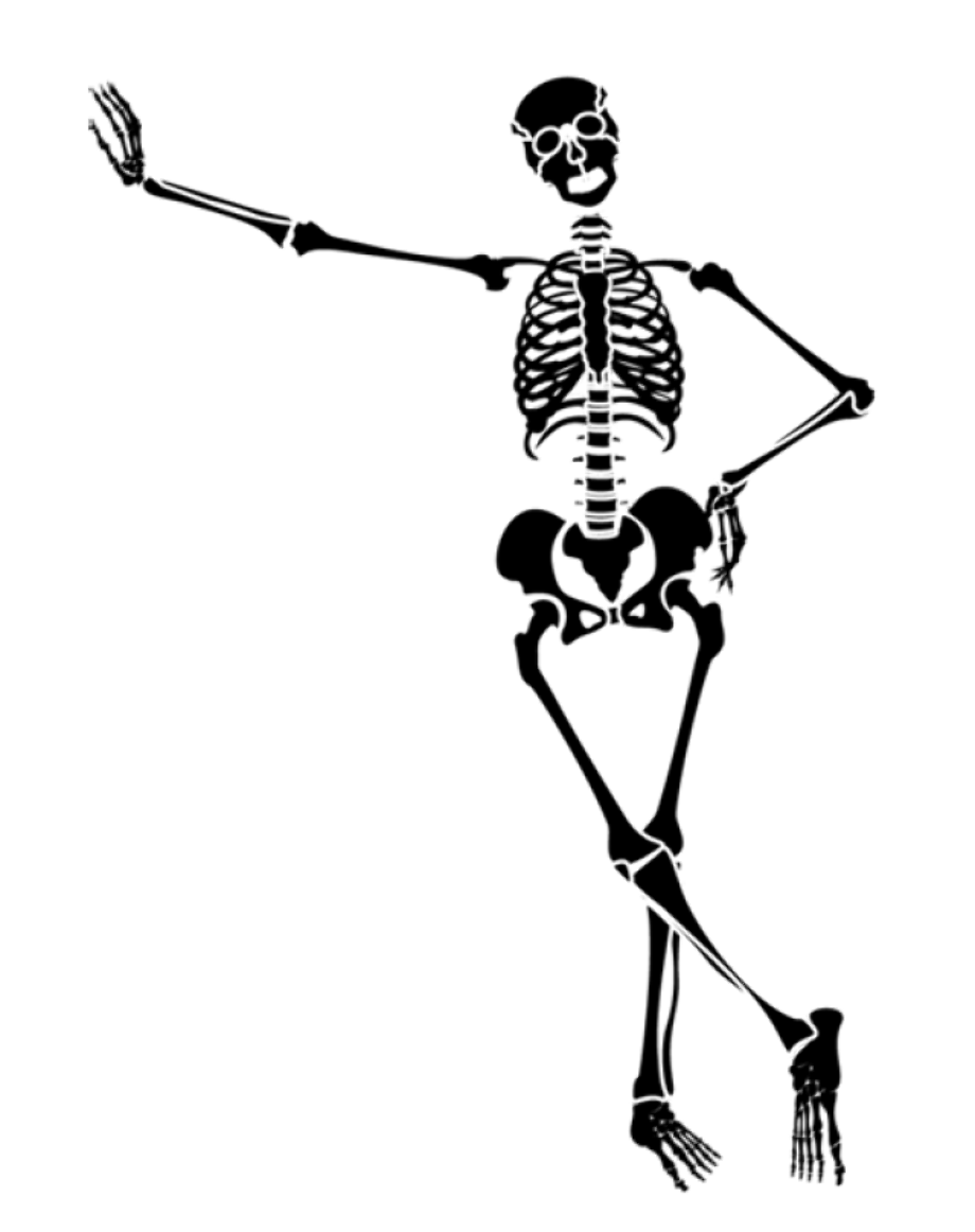 skeleton clipart friendly