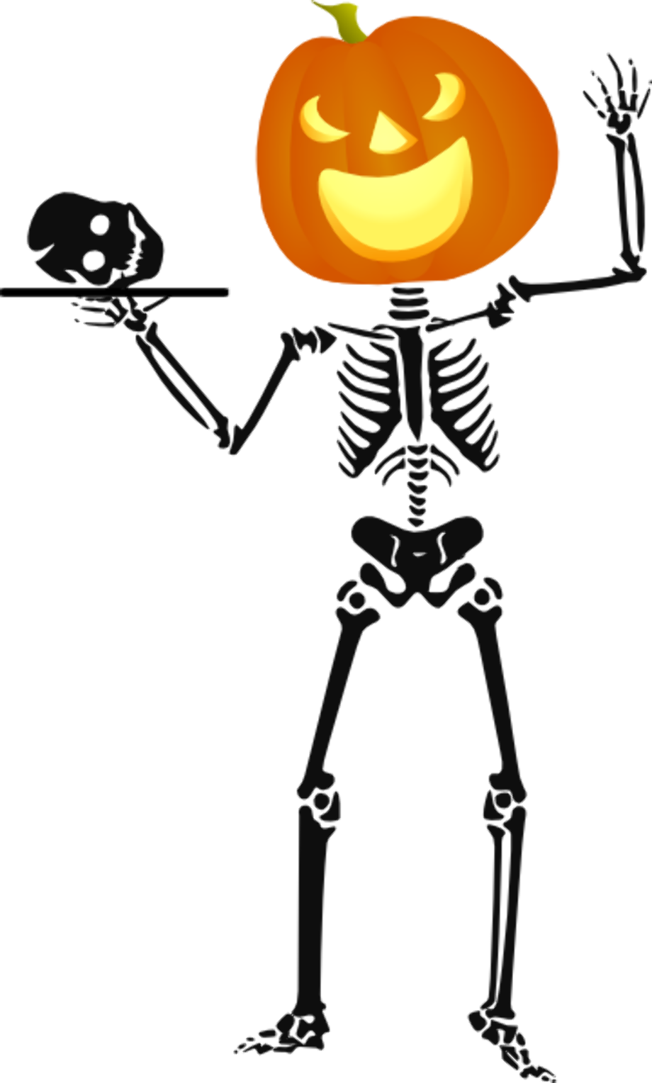 Halloween clipart free skeleton.