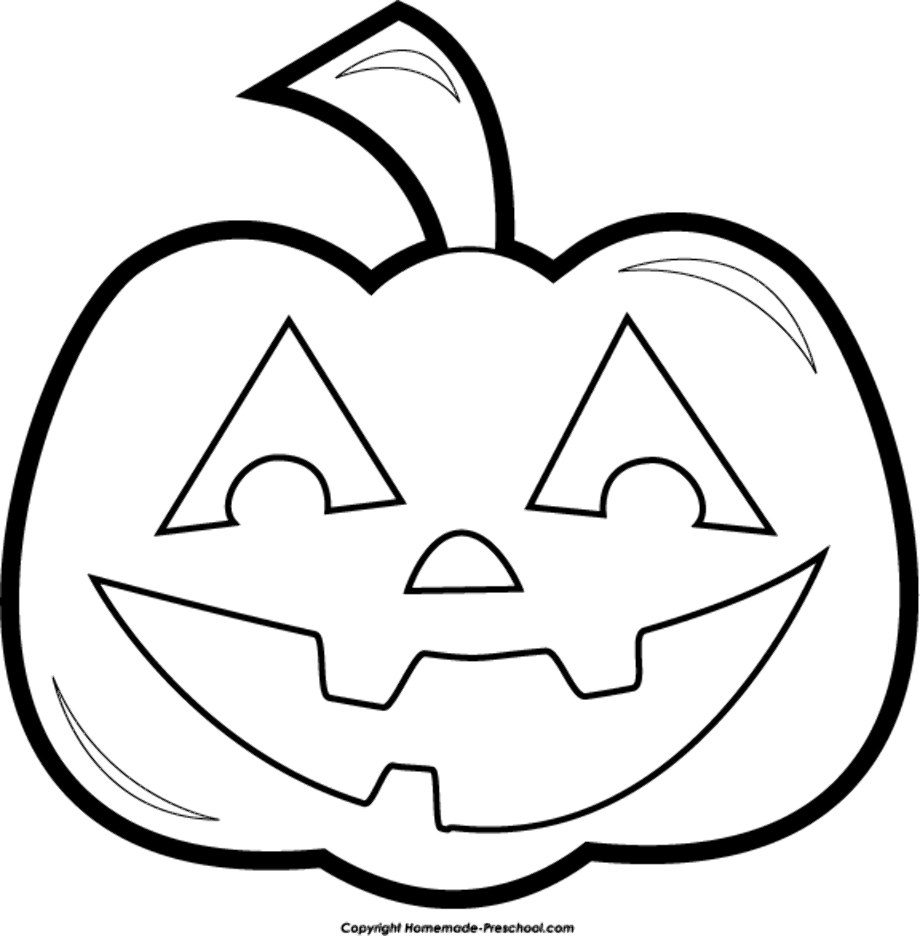 pumpkin clipart black and white halloween