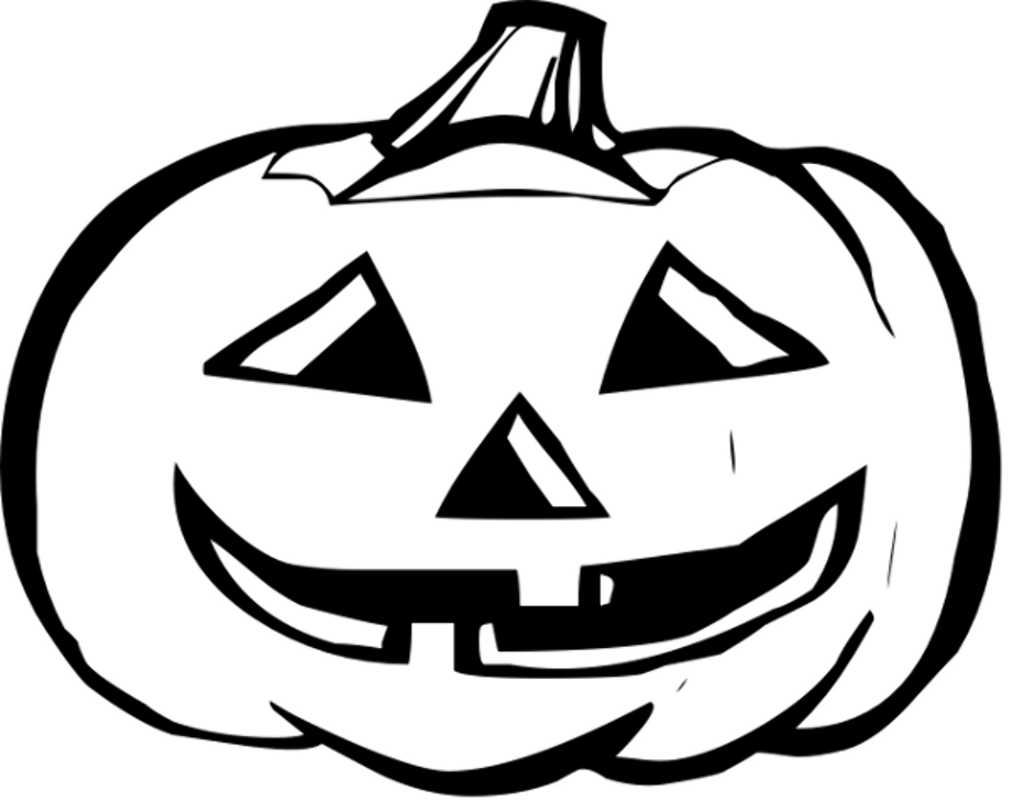 pumpkin clipart black and white coloring