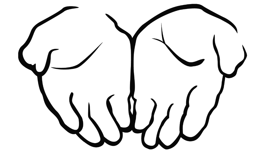 hand clipart outstretched