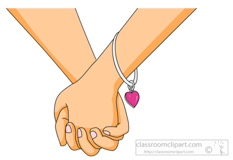 holding hands clipart two together