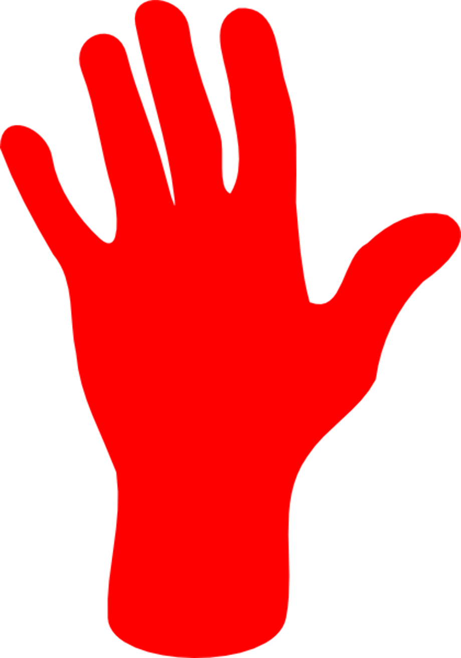 hand clipart red