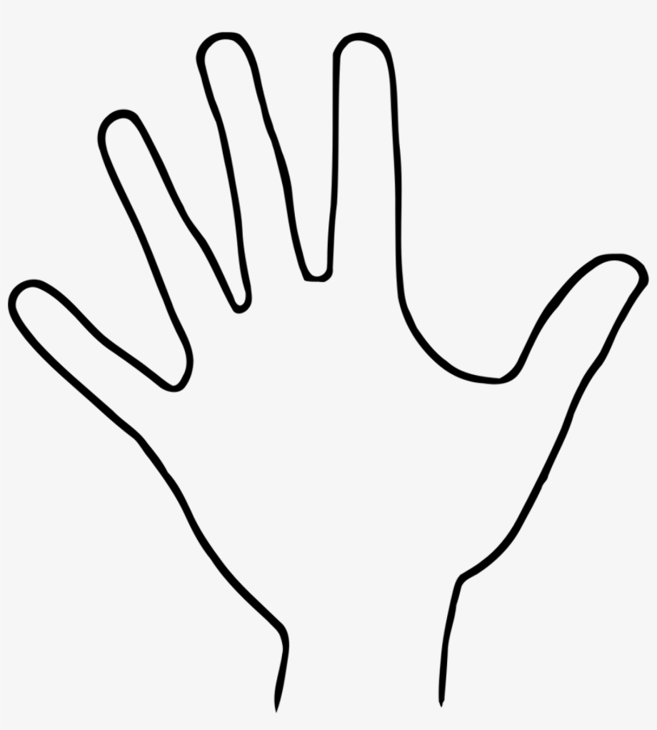 hand clipart outline