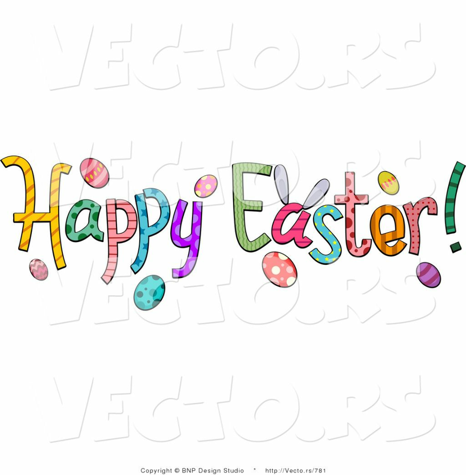 happy easter clipart vector